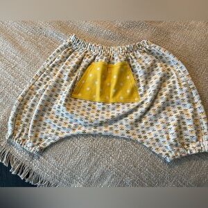 NWOT Matilda Jane Baby Patterned Shorts with Yellow Polka Dot Pocket